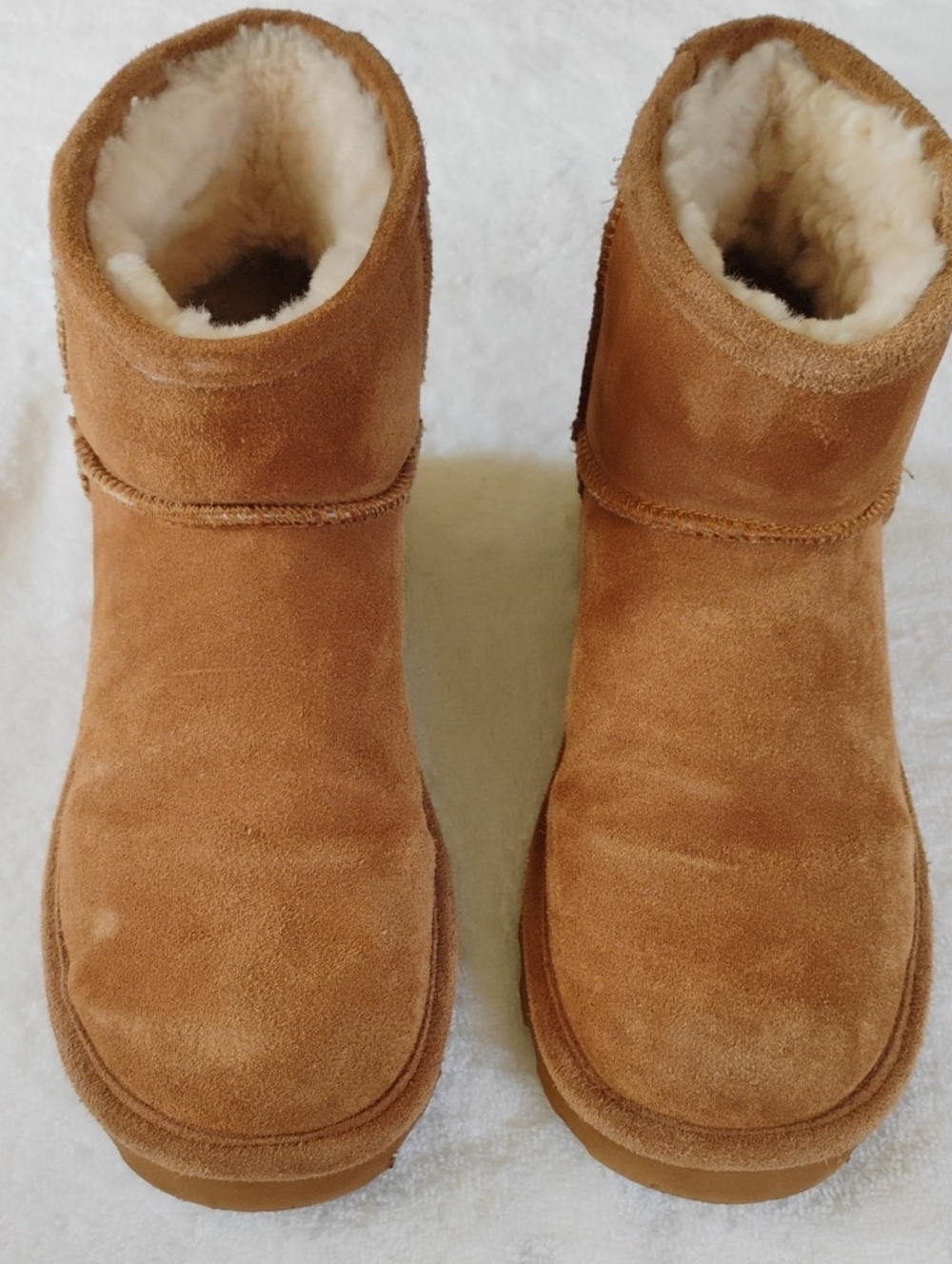BearPaw Women’s Chestnut Suede Shearling-Lined Winter Booties Sz 11